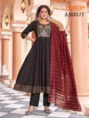 Amrut By Banwery Rayon Kurti With Bottom Dupatta Wholesale Shop In Surat
